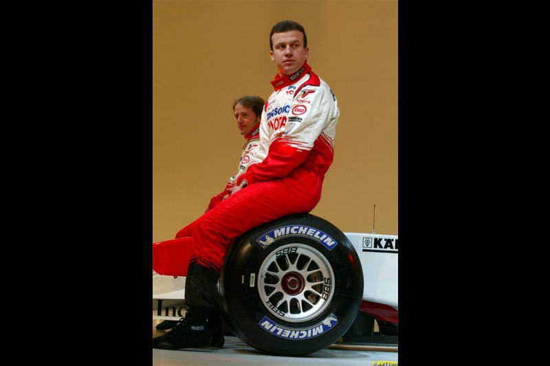 Toyota Racing TF104 Launch at Cologne, Germany. January 17th, 2004.