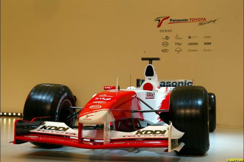 Toyota Racing TF104 Launch at Cologne, Germany. January 17th, 2004.
