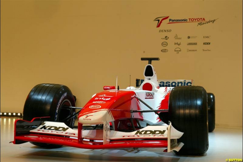 Toyota Racing TF104 Launch at Cologne, Germany. January 17th, 2004.
