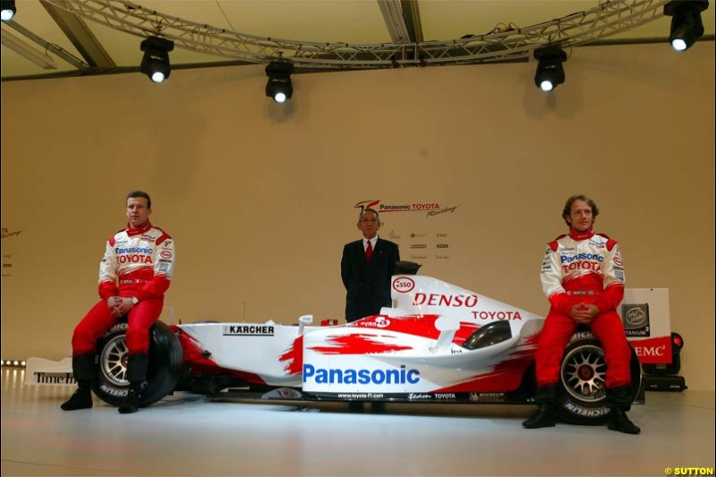 Toyota Racing TF104 Launch at Cologne, Germany. January 17th, 2004.
