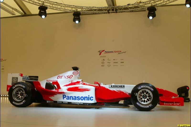 Toyota Racing TF104 Launch at Cologne, Germany. January 17th, 2004.
