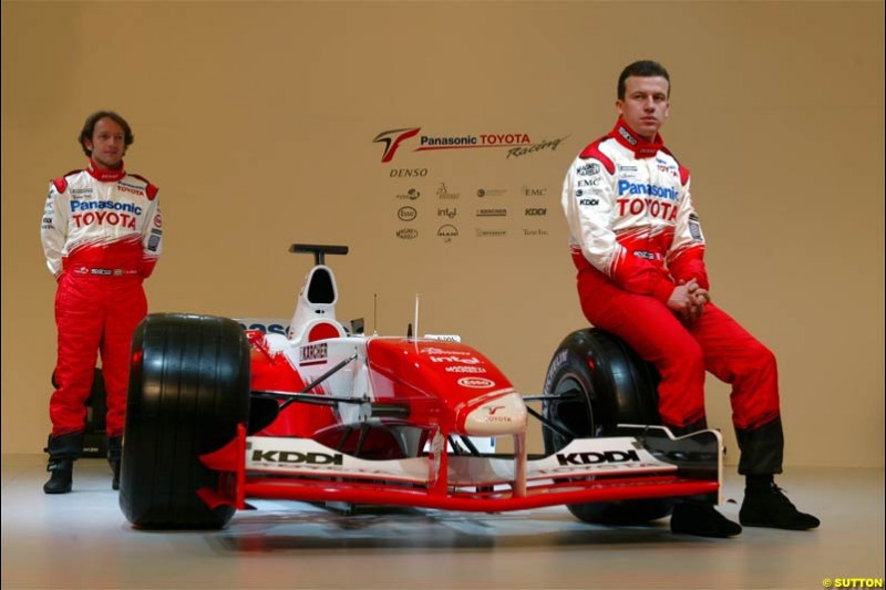 Toyota Racing TF104 Launch at Cologne, Germany. January 17th, 2004.
