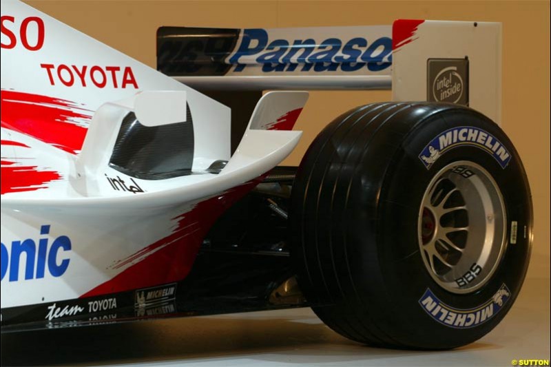 Toyota Racing TF104 Launch at Cologne, Germany. January 17th, 2004.