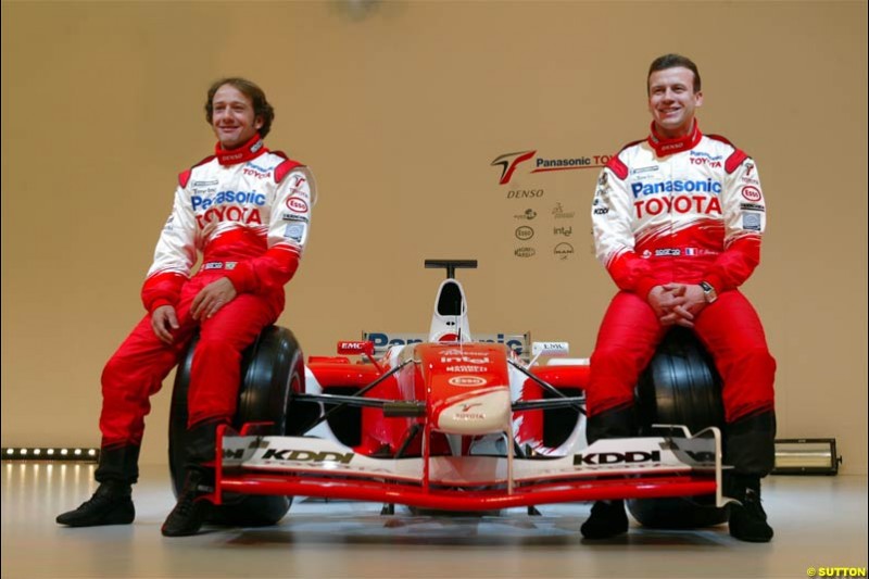 Toyota Racing TF104 Launch at Cologne, Germany. January 17th, 2004.