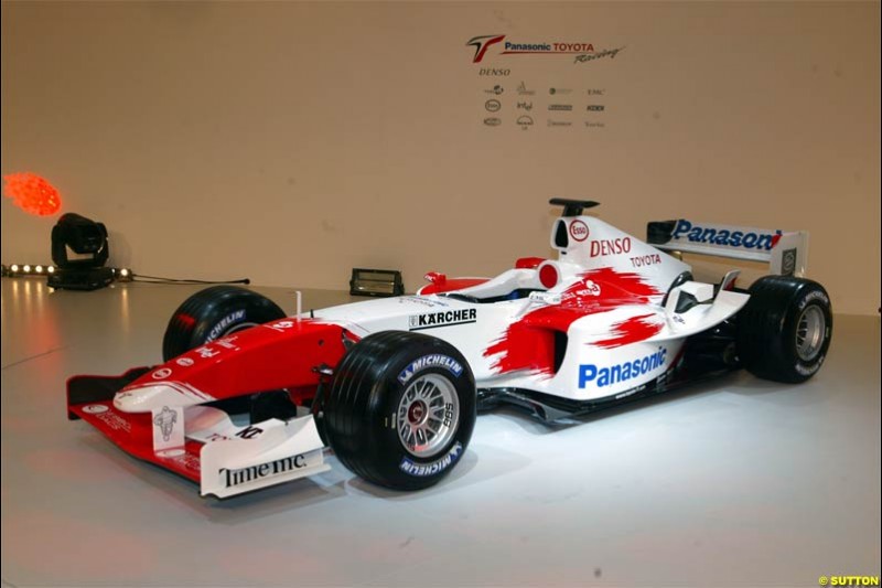 Toyota Racing TF104 Launch at Cologne, Germany. January 17th, 2004.