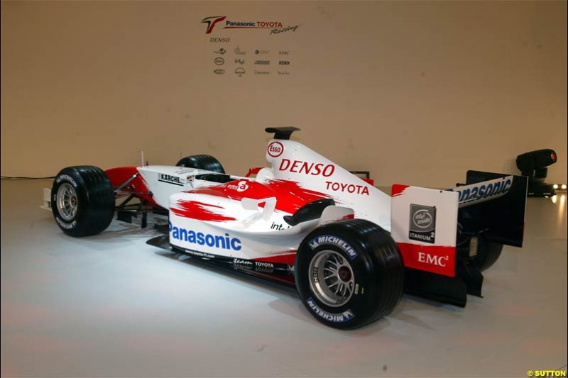 Toyota Racing TF104 Launch at Cologne, Germany. January 17th, 2004.