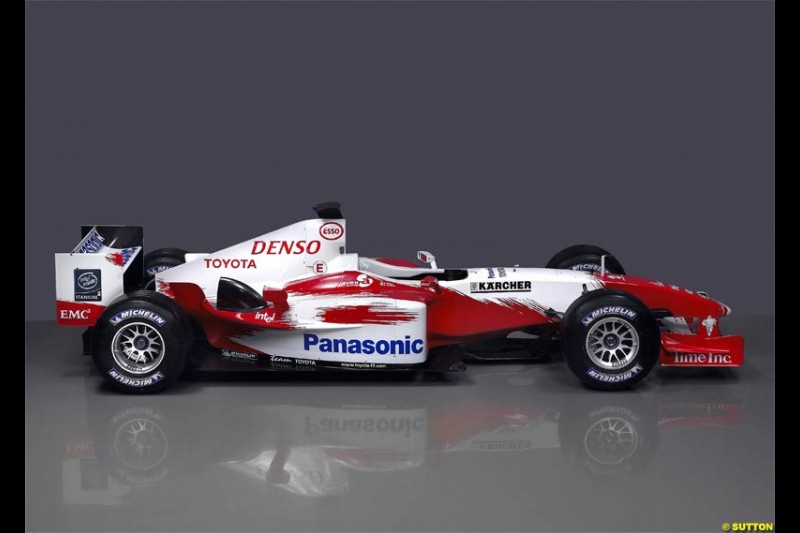 Toyota Racing TF104 Launch at Cologne, Germany. January 17th, 2004.