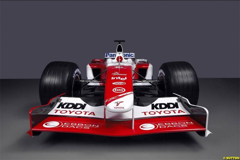 Toyota Racing TF104 Launch at Cologne, Germany. January 17th, 2004.