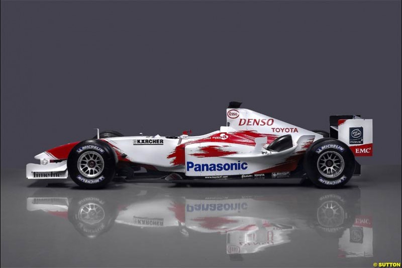 Toyota Racing TF104 Launch at Cologne, Germany. January 17th, 2004.