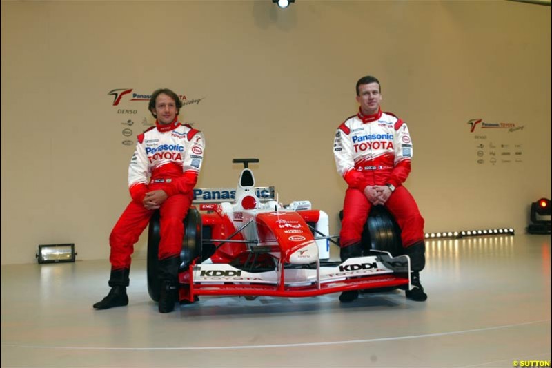 Toyota Racing TF104 Launch at Cologne, Germany. January 17th, 2004.