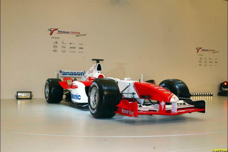 Toyota Racing TF104 Launch at Cologne, Germany. January 17th, 2004.