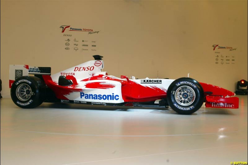 Toyota Racing TF104 Launch at Cologne, Germany. January 17th, 2004.