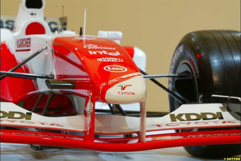 Toyota Racing TF104 Launch at Cologne, Germany. January 17th, 2004.