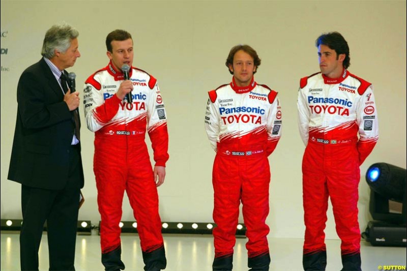 Toyota Racing TF104 Launch at Cologne, Germany. January 17th, 2004.
