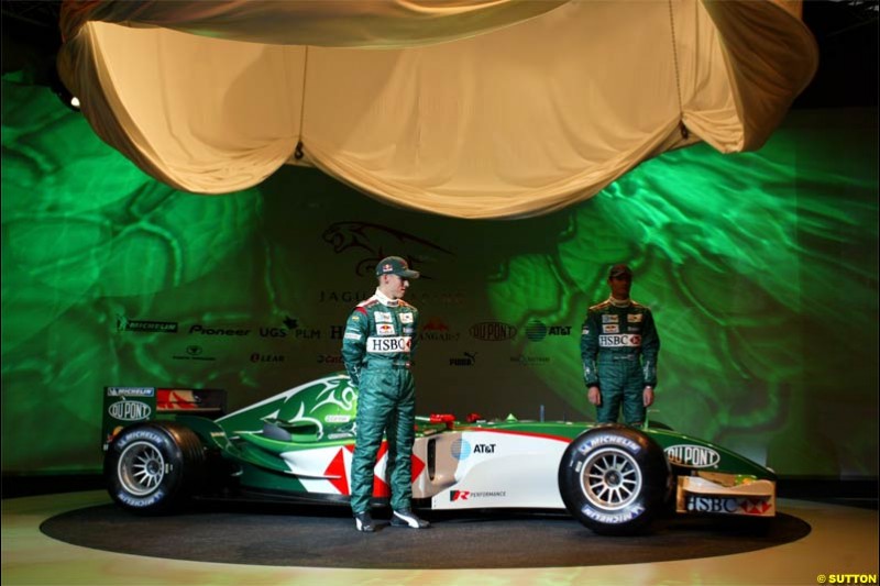 Jaguar Cosworth R5 Launch at Barcelona, Spain. January 18th, 2004.