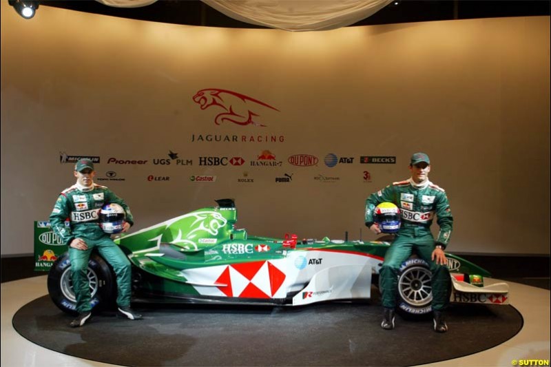 Jaguar Cosworth R5 Launch at Barcelona, Spain. January 18th, 2004.