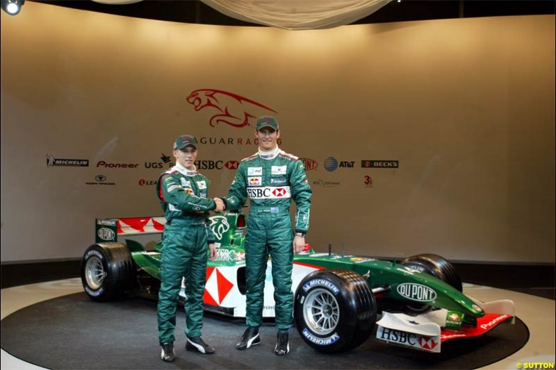 Jaguar Cosworth R5 Launch at Barcelona, Spain. January 18th, 2004.