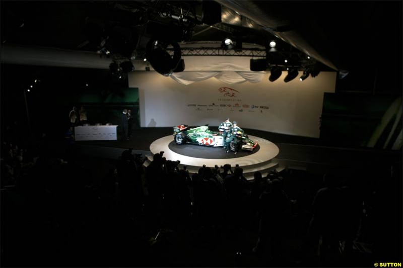 Jaguar Cosworth R5 Launch at Barcelona, Spain. January 18th, 2004.