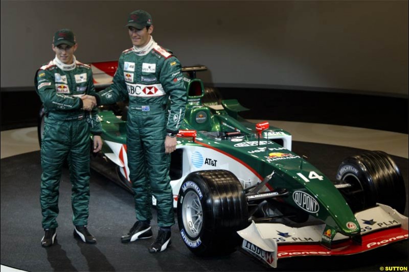 Jaguar Cosworth R5 Launch at Barcelona, Spain. January 18th, 2004.