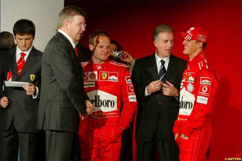 2004 Ferrari launch. Maranello, Italy. January 26th 2004.