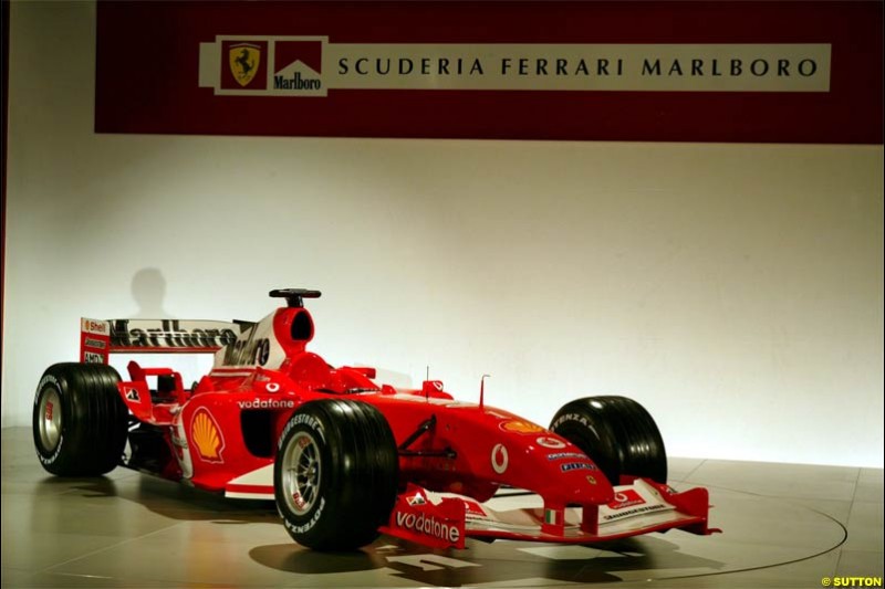 2004 Ferrari launch. Maranello, Italy. January 26th 2004.