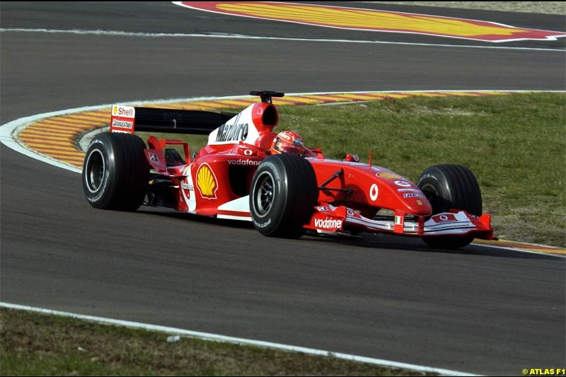 Michael Schumacher, Ferrari, testing the F2004. Fiorano, Italy. January 31st 2004.
