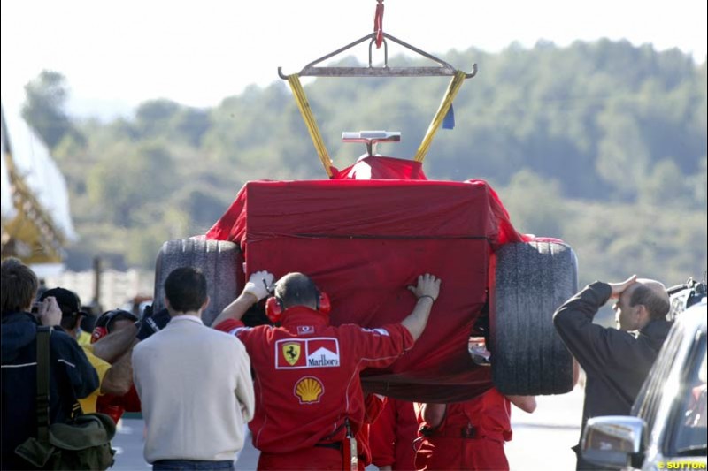 F1 Testing at Valencia, Spain. January 28th 2004.