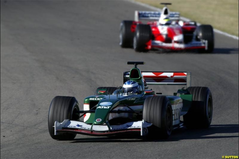 F1 Testing at Valencia, Spain. January 28th 2004.
