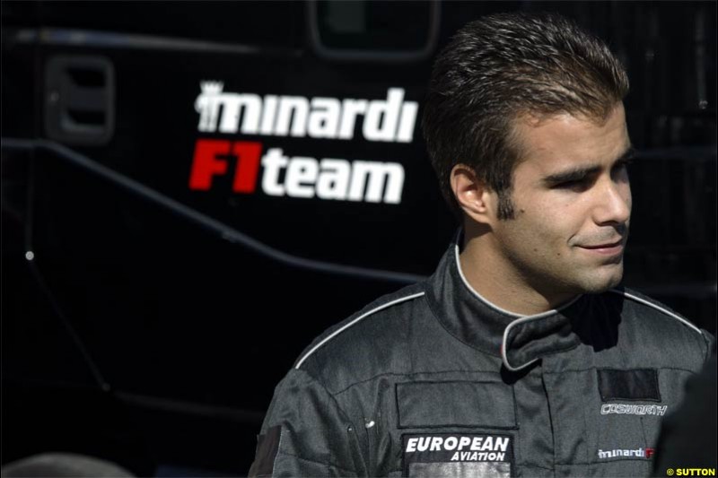 Zsolt Baumgartner, Minardi. F1 Testing at Valencia, Spain. January 28th 2004.