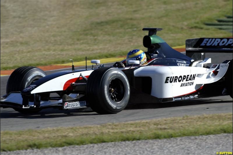 Zsolt Baumgartner, Minardi. F1 Testing at Valencia, Spain. January 28th 2004.