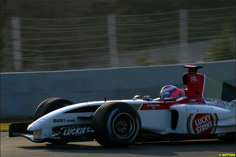 F1 testing at Jerez, Spain. February 11th 2004.