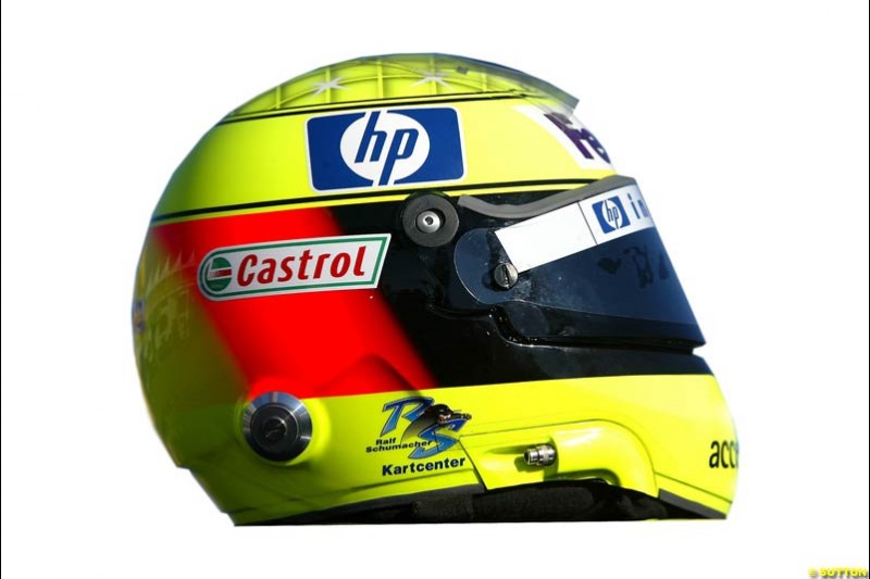 Ralf Schumacher 's helmet. 2004 Formula One season.