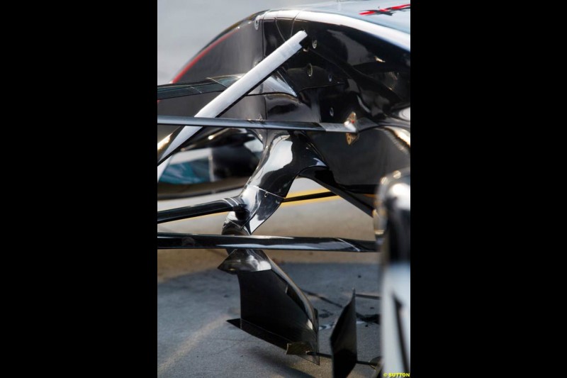 McLaren MP4/19 detail. Saturday qualifying for the Malaysian Grand Prix. Sepang, Kuala Lumpur, Malaysia. March 20th 2004.