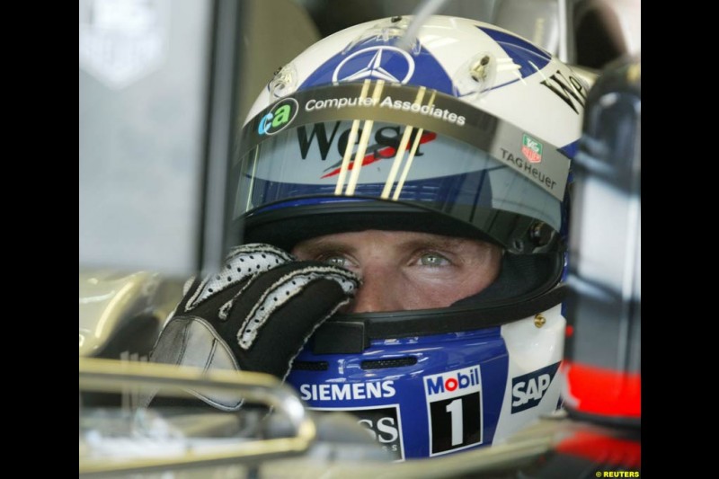 David Coulthard, McLaren. Saturday practice for the Malaysian Grand Prix. Sepang, Kuala Lumpur, Malaysia. March 20th 2004.