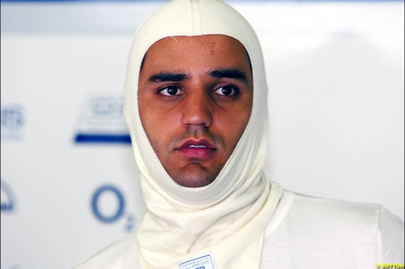 Juan Pablo Montoya, Williams. Saturday practice for the Malaysian Grand Prix. Sepang, Kuala Lumpur, Malaysia. March 20th 2004.
