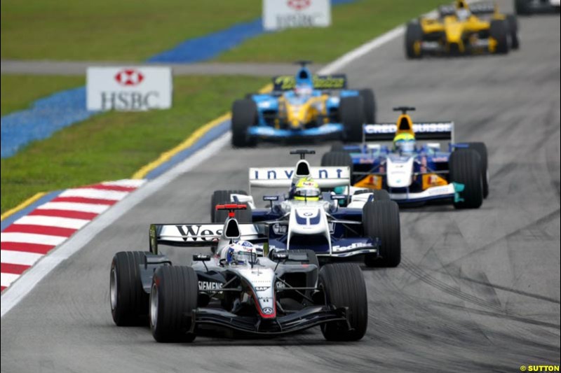 David Coulthard, McLaren. The Malaysian Grand Prix. Sepang, Kuala Lumpur, Malaysia. March 21st, 2004.