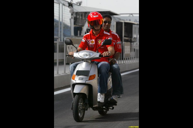 Michael Schumacher, Ferrari. Bahrain Grand Prix, Bahrain International Circuit. April 1st, 2004.