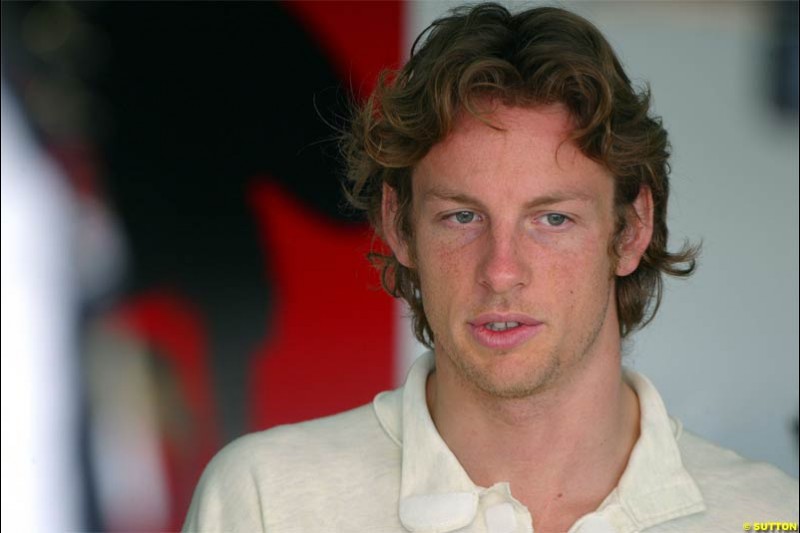 Jenson Button, BAR. Saturday practice for the Bahrain Grand Prix. Bahrain International Circuit, April 3rd 2004.