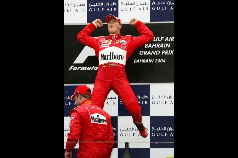 Race winner Michael Schumacher. The Bahrain Grand Prix. Bahrain International Circuit, April 4th 2004.