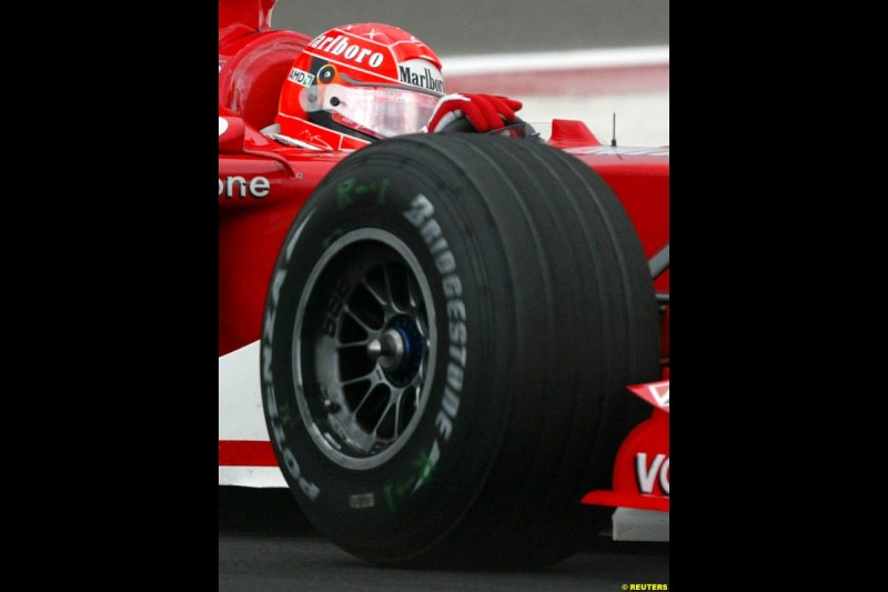 Race winner Michael Schumacher. The Bahrain Grand Prix. Bahrain International Circuit, April 4th 2004.