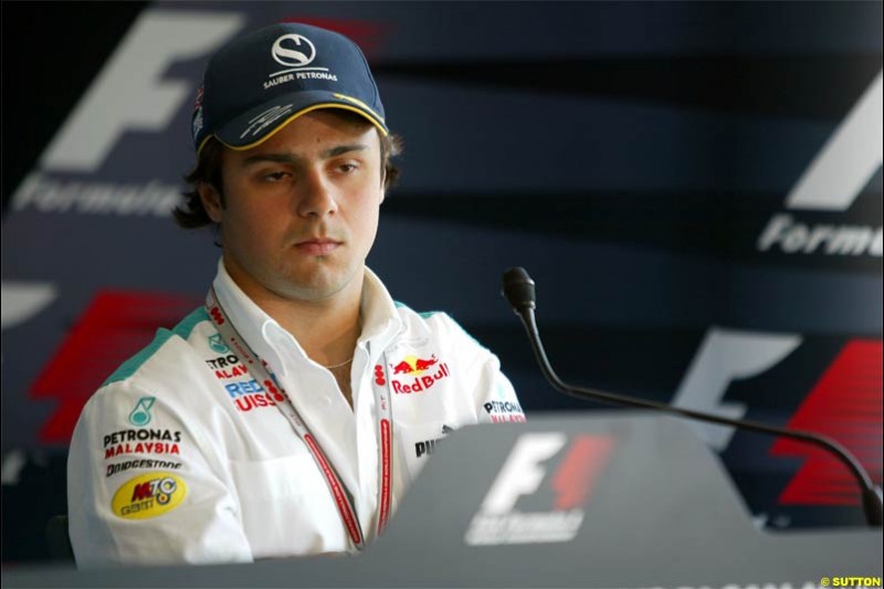 Felipe Massa, Sauber. San Marino Grand Prix preparations at the Imola circuit. April 22nd, 2004.