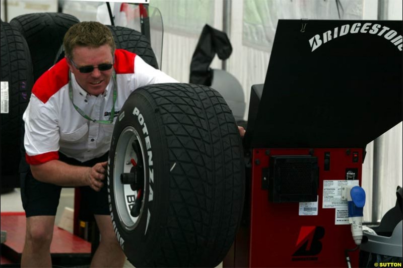San Marino Grand Prix preparations at the Imola circuit. April 22nd, 2004.