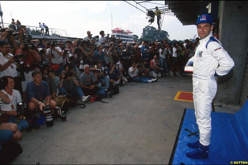 Remembering Roland Ratzenberger. Tragically killed during Qualifying for the San Marino Grand Prix, Imola, 1994. Photos part of the Keith Sutton Ratzenberger Collection.