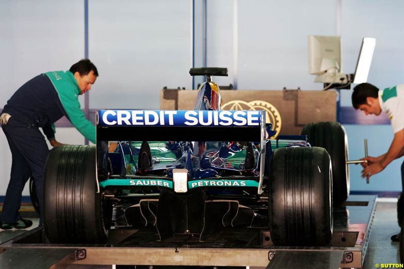 Sauber-Petronas,  Spanish GP Preparations, May 6th, 2004.