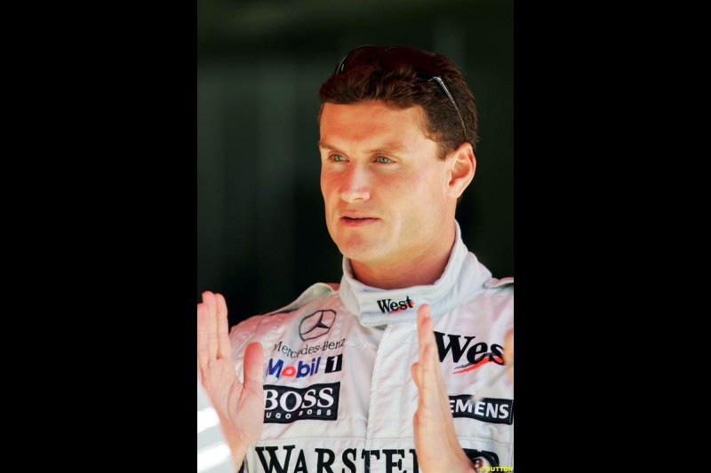 David Coulthard, Mclaren-Mercedes,  Spanish GP, Friday May 7th, 2004.