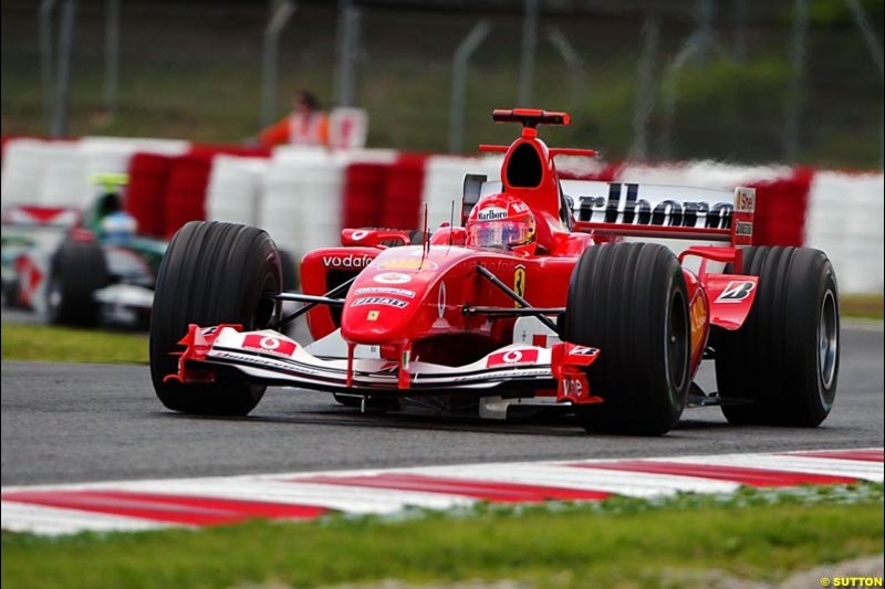 Michael Schumacher, Ferrari,  Spanish GP, Friday May 7th, 2004.