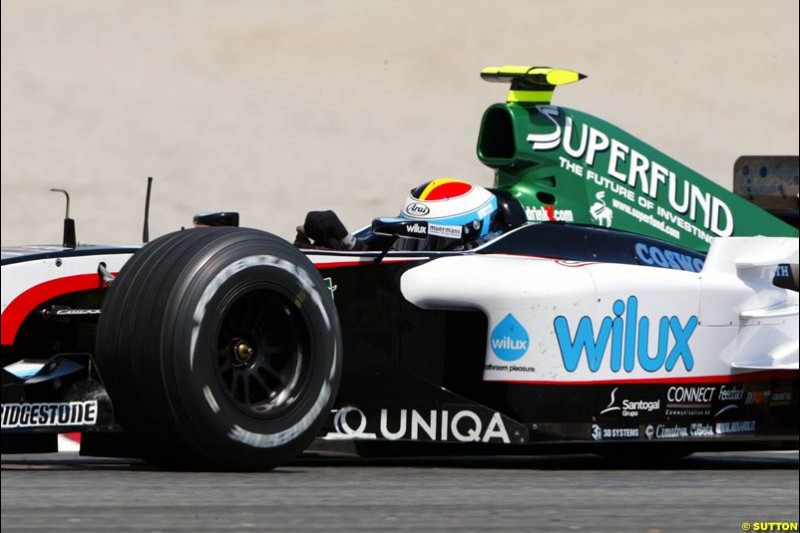 Bas Leinders, Minardi-Cosworth, Spanish GP, Friday May 7th, 2004.