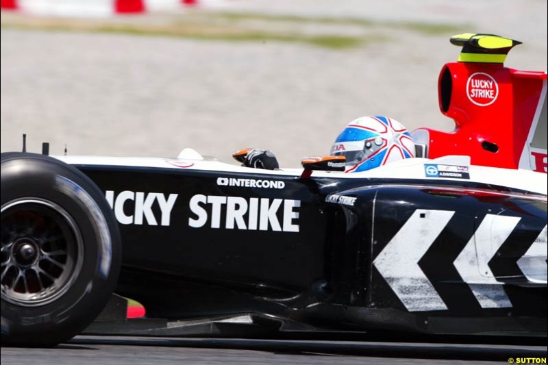 Anthony Davidson, BAR-Honda, Spanish GP, Friday May 7th, 2004.