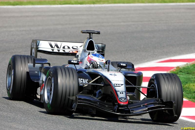 Kimi Raikkonen, Mclaren-Mercedes, Spanish GP, Friday May 7th, 2004.