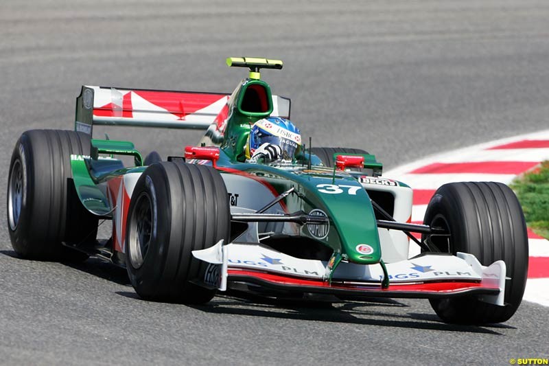 Bjorn Wirdheim, Jaguar, Spanish GP, Friday May 7th, 2004.